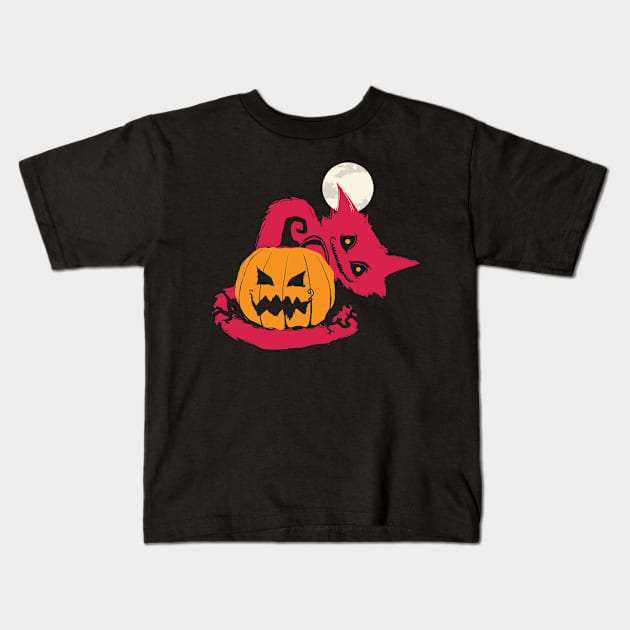 Halloween Party Design Pumpkin Witches Horror Art Gift Tshirt Kids T-Shirt by gdimido